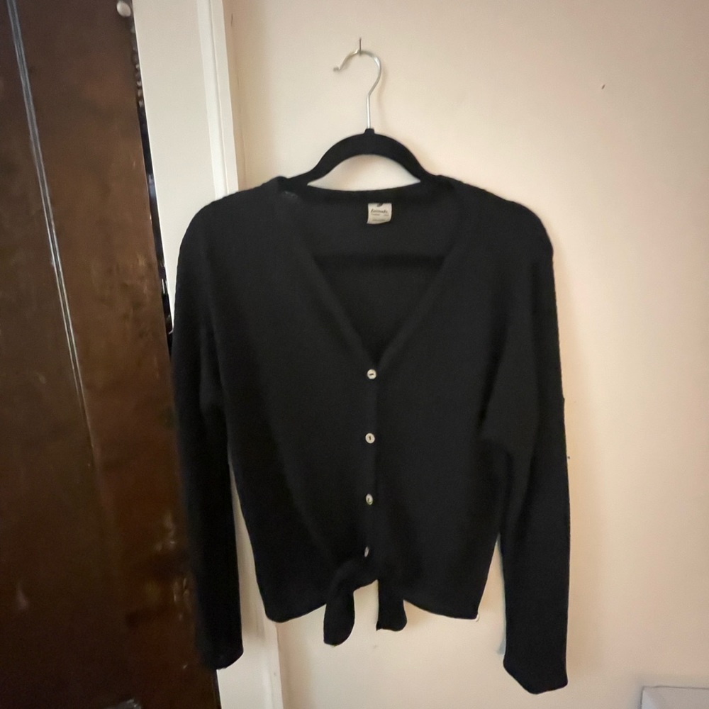 Black button down top
